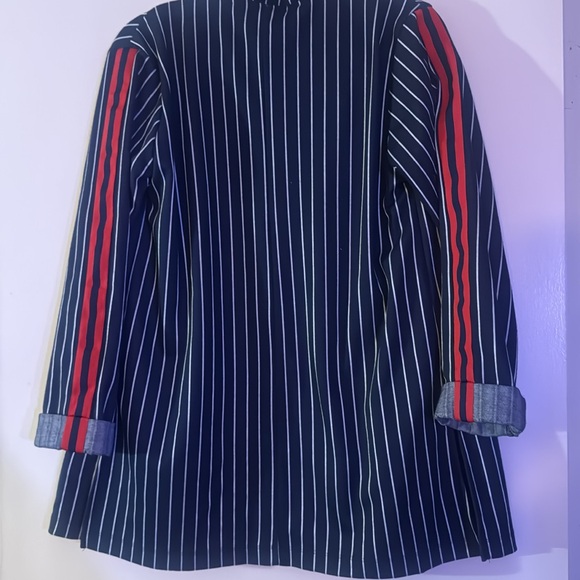 Pinstripe cardigan blazer - Picture 3 of 3